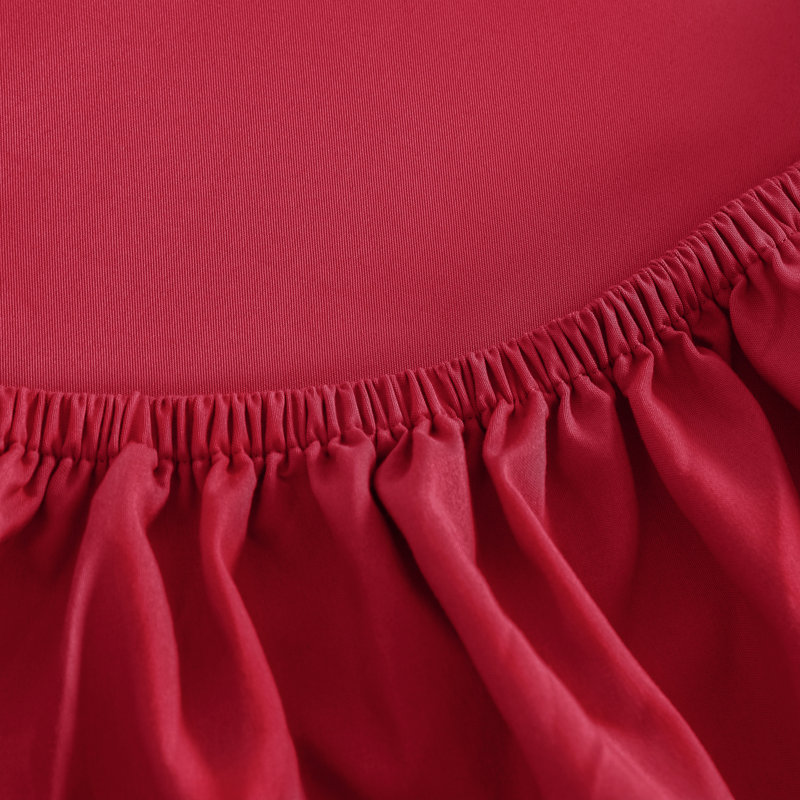 Fitted Bed Sheet Only, 1800 Brushed Microfiber Deep Pocket Fitted Sheet - NTBAY, Full Fitted Sheet, Wine Red