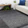 Alcurve Geometric Hand-Knotted Charcoal Area Rug