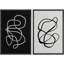 Line - Ensemble de 2 reproductions encadrées sur toile-98109187-98109188