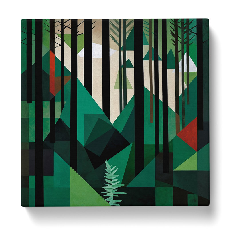 Forest Suprematism - No Frame Print, 35cm H x 35cm W x 3cm D