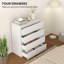 HOMCOM Chest of Drawers, 4 Drawer Storage Cabinet Unit for Bedroom, White