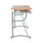 Bureau d'ordinateur compact avec tablette latérale et panneau de clavier