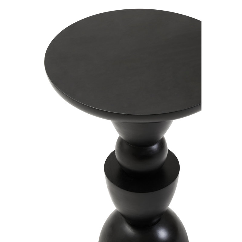 Demel Solid Wood End Table, Black