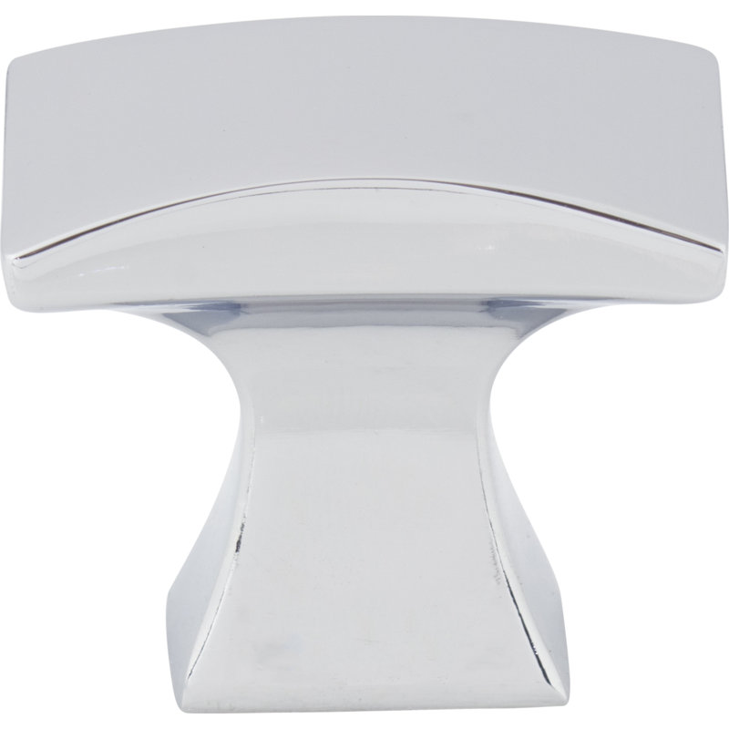 Philip Rectangular Knob, Polished Chrome