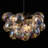 Isley 6 - Light Dimmable Iridescent Glass Globe Bubble Chandelier-576395216