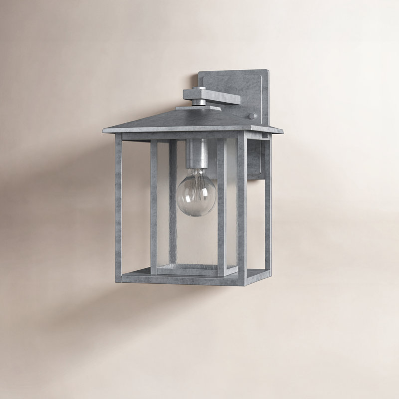 Vermont Wall Light, 100W A19 Medium, 14" H x 9" W, Weathered Pewter