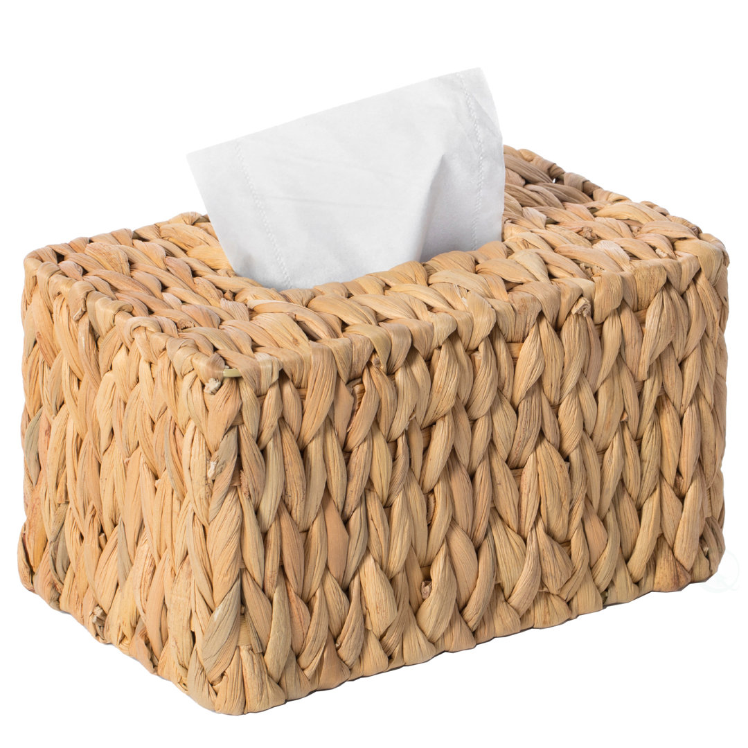 Raggs Water Hyacinth Wicker Rectangular Tissue Box Cover - Tall, Size of a Kleenex Tissue Box Bay Isle Home™
