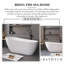 66,9 po X 31,5 po Baignoire de trempage autoportante en acrylique blanc brillant