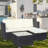 Outdoor Garden Patio Furniture 5-Piece PE Rattan Wicker Cushioned Sofa Sets And Coffee Table, Patio Furniture Set;Outdoor Couch ( With Cushion)