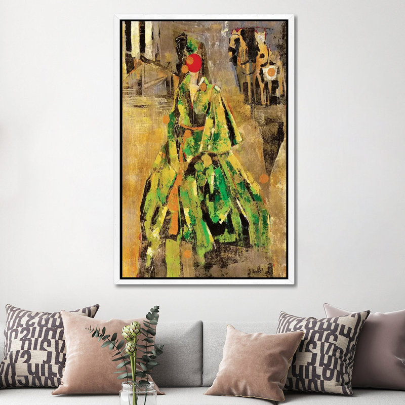 Scarlett - Painting on Canvas, White Framed, 152.5 cm H x 101.5 cm W