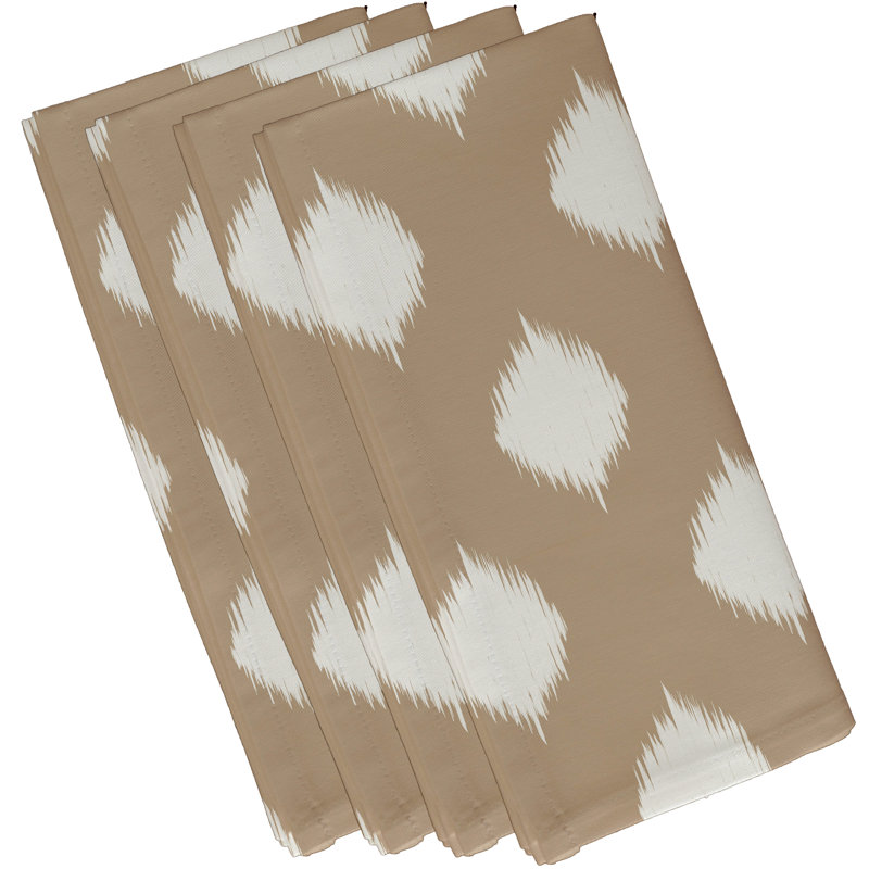 Serviette Forsman, L 18 po x L 18 po, Taupe / Blanc cassé
