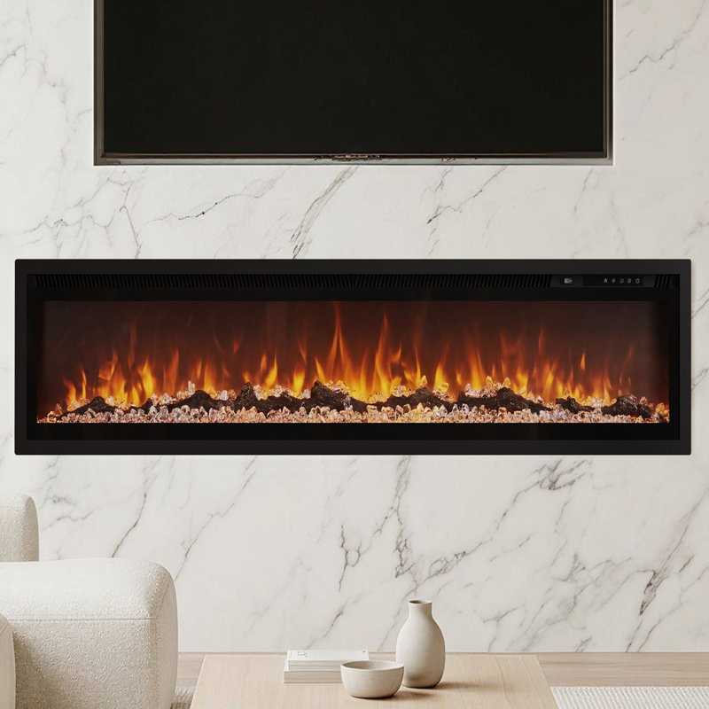 Electric Fireplace For Recessed Or Wall Mount Installation, 34.1cm H x 127cm W x 14.15cm D