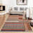 Geometric Machine Washable Rug for Living Room Bedroom Striped Non-Slip Low Pile Rubber Backing Area Rug for Playroom Office Kitchen Dining Room Dorm and Bedside Decor-1946566247
