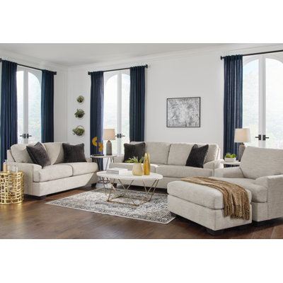 Canapé, causeuse, fauteuil et repose-pieds Vayda