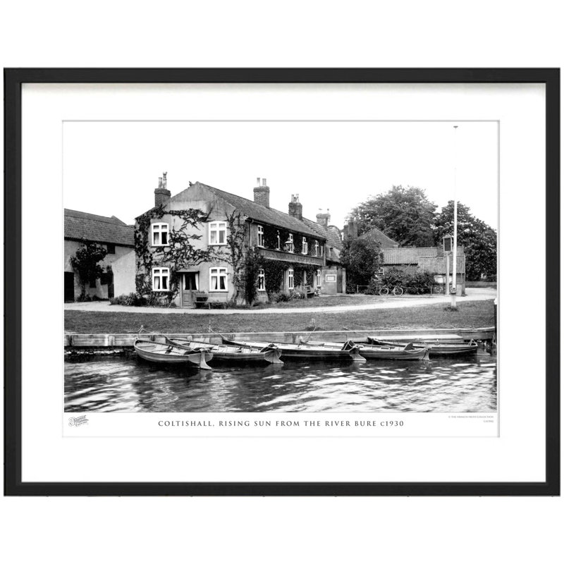 Coltishall, Rising Sun From The River Bure C1930 by Francis Frith - Single Picture Frame Print, 28cm H x 36cm W x 2.3cm D