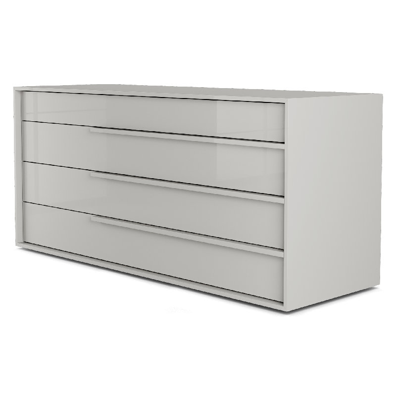 Jane 4 Drawer Dresser, Glossy Chateau Gray
