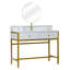 Coiffeuse moderne en bois massif avec miroir