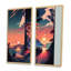 «Road To The Sunset», 2 pièces sur toile-1434576410-1434576412