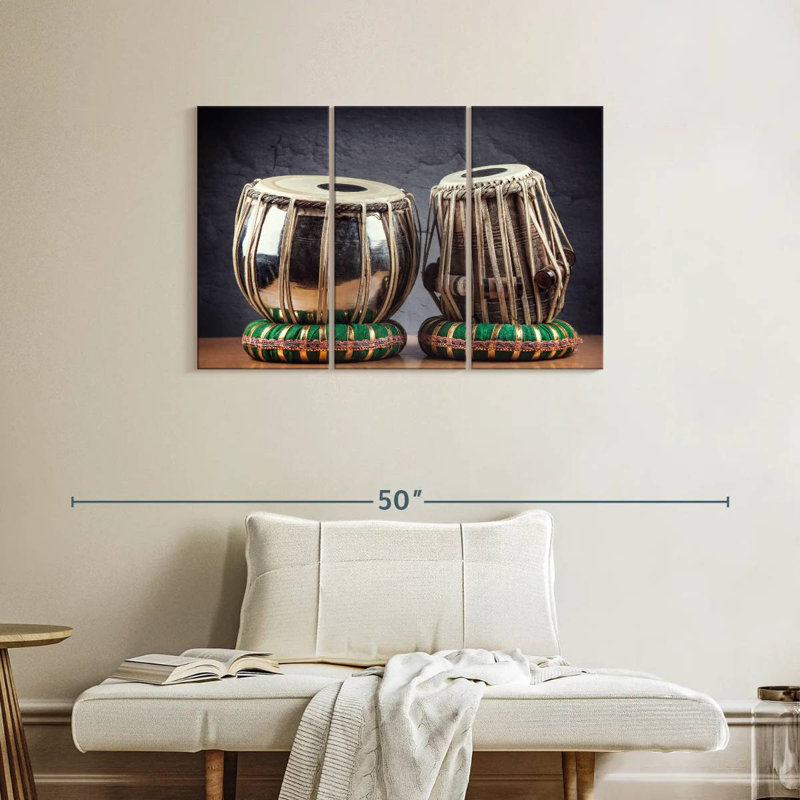 Abarca Tabla Drums, H 24 po x l 38 po