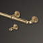 Ensemble de tringle à rideaux 1 1/8 po de diamètre avec abat-jour mural en acier réglable Mode Industrial-63562257-88205286