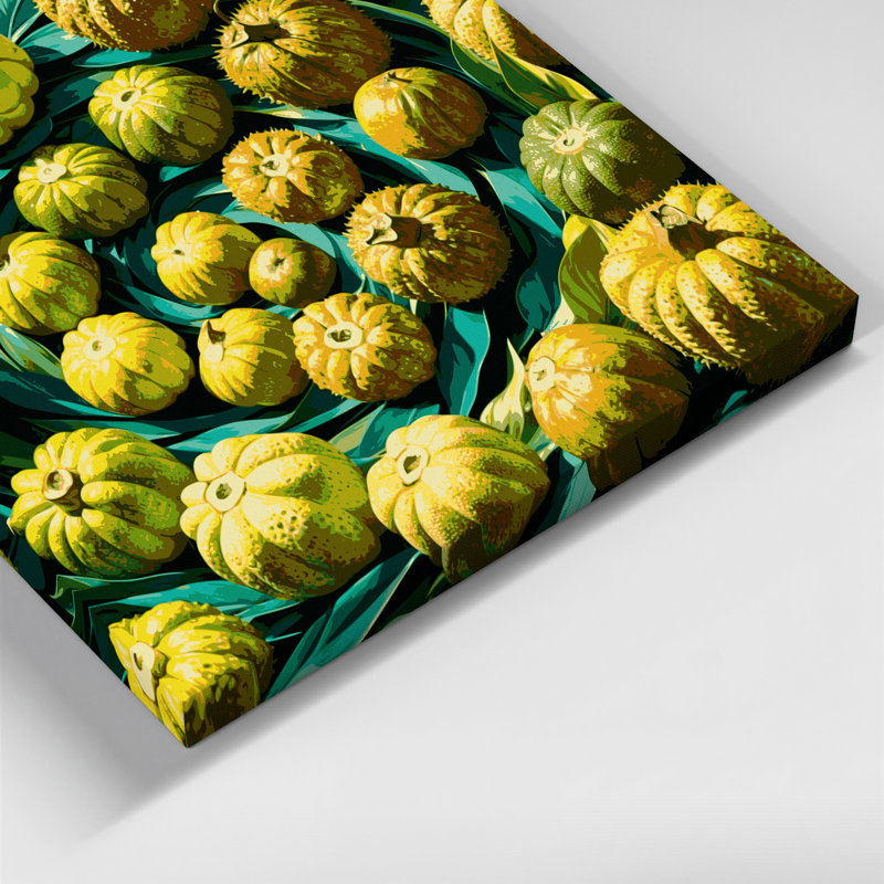 Art mural sur toile fruit vert, H 32 po x l 32 po