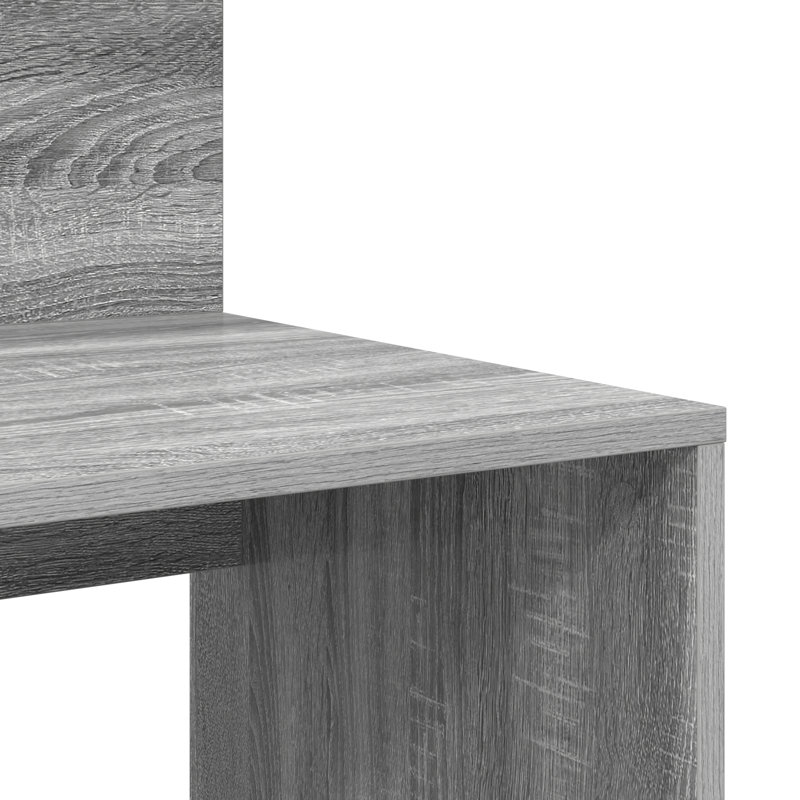 Desk With Storage 90X48x101.5 Cm Engineered Wood, Grey Sonoma