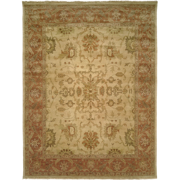 Wool Oriental Area Rug in Ivory