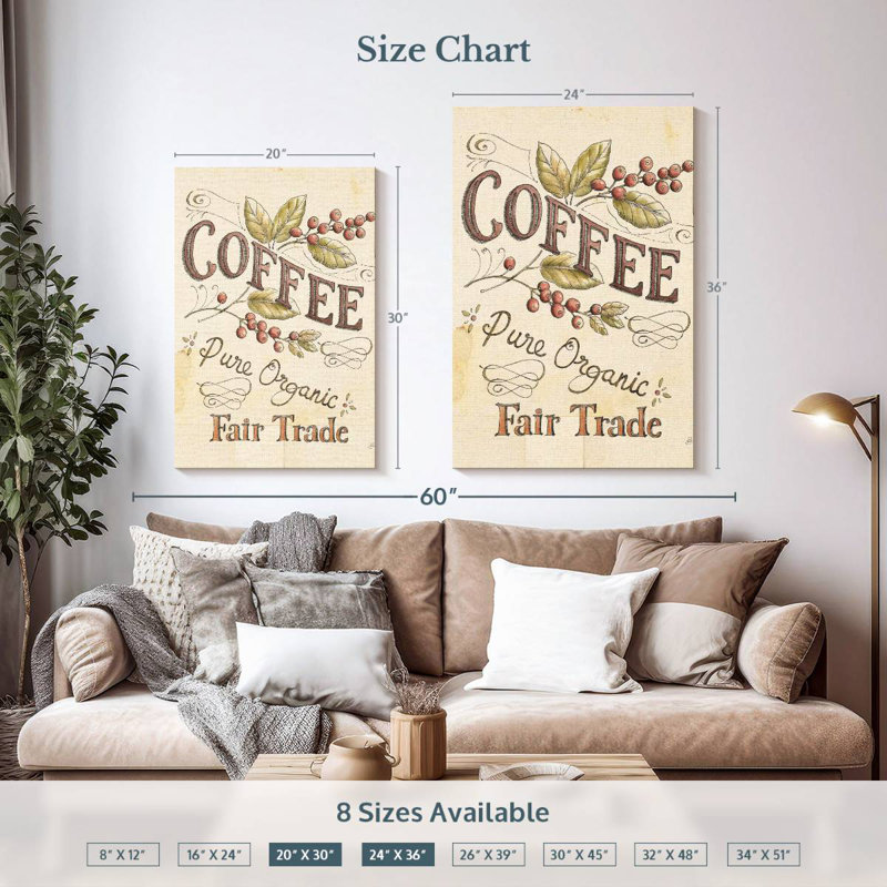 Tergel Authentic Coffee I, 36" H x 24" W