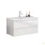 Ensemble de meuble-lavabo 36 po avec lavabo, armoire avec 2 grands tiroirs, système de fermeture en douceur, 2 grands tiroirs, conception sans poignée, assemblage facile-126528661