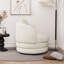 Fauteuil demi-tonneau pivotant en chenille Modern-481052766