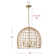 Robbie 4-light 19.69 inch Oversize Rattan Boho Dimmable Adjustable Pendant Light Chandelier