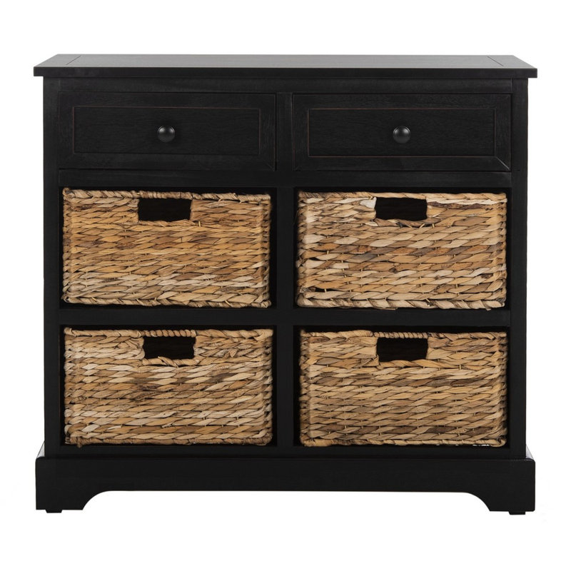 Painswick Solid Wood Accent Chest, Distressed Black