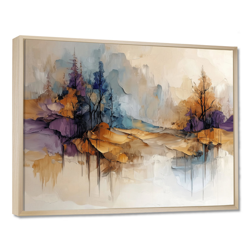 Ol marii, horizon flou de l'illusion dorée I - forêt, art mural, H 12 po x l 20 po, Wrapped Canvas, Ne s’applique pas