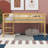 Twin Size Wooden Low Loft Bed With Included Ladder
