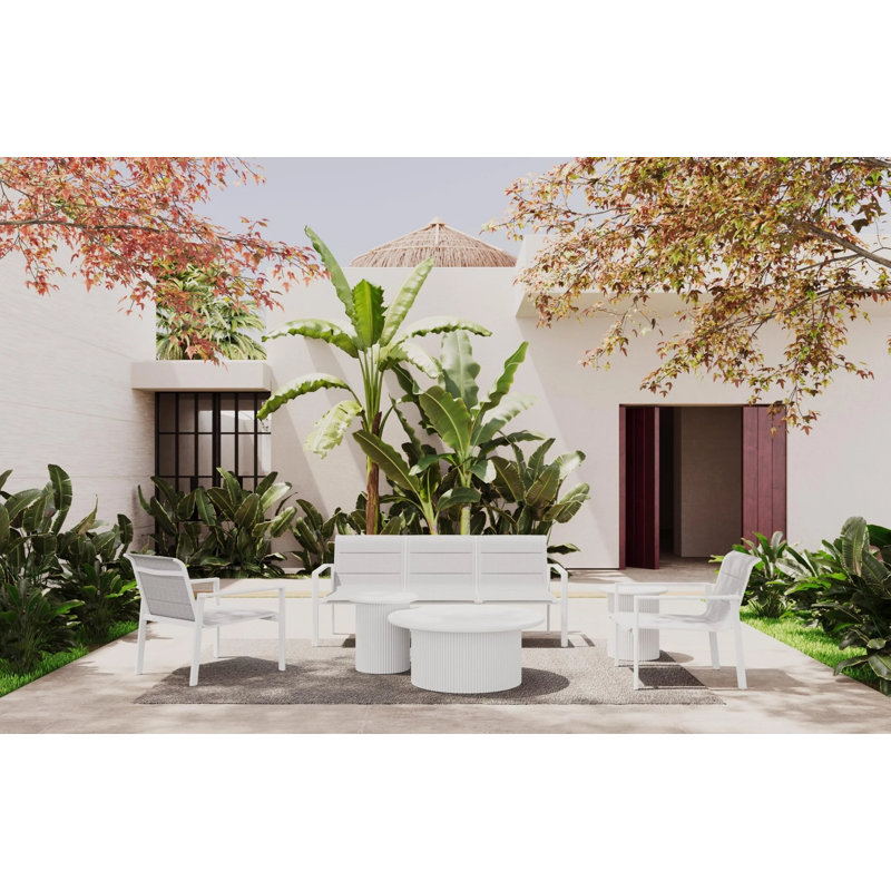 Amalfi 3 Seat Sofa White, White