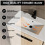Base de meuble-lavabo 30 po avec lavabo, armoire de rangement avec portes, bois d'ingénierie