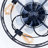 20" Rustic Woodland Flush Mount Caged Ceiling Fan with Remote Control