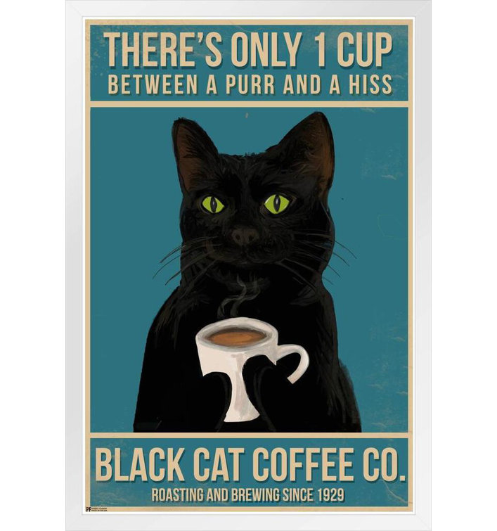 Pretty Blue Coffee Cups Poster