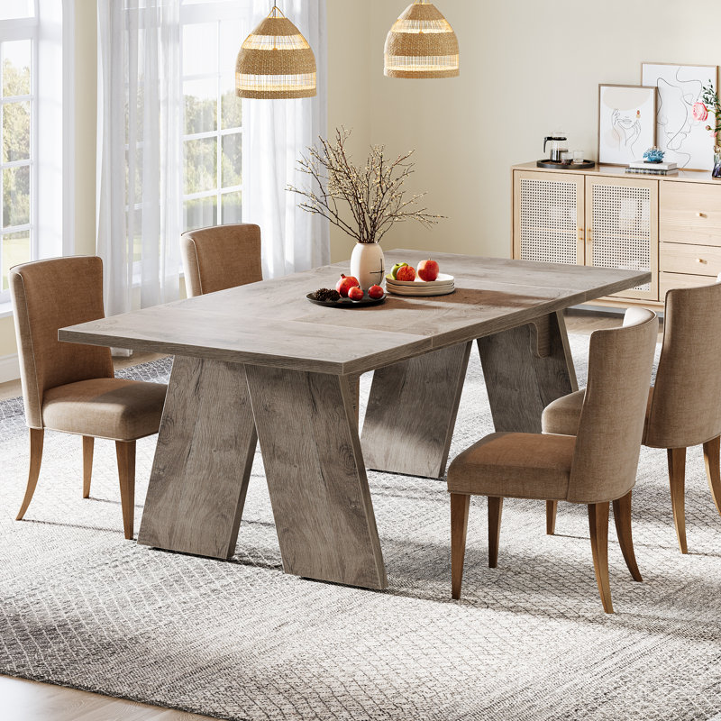Table de salle à manger 70,9 po Keitarou, Gris
