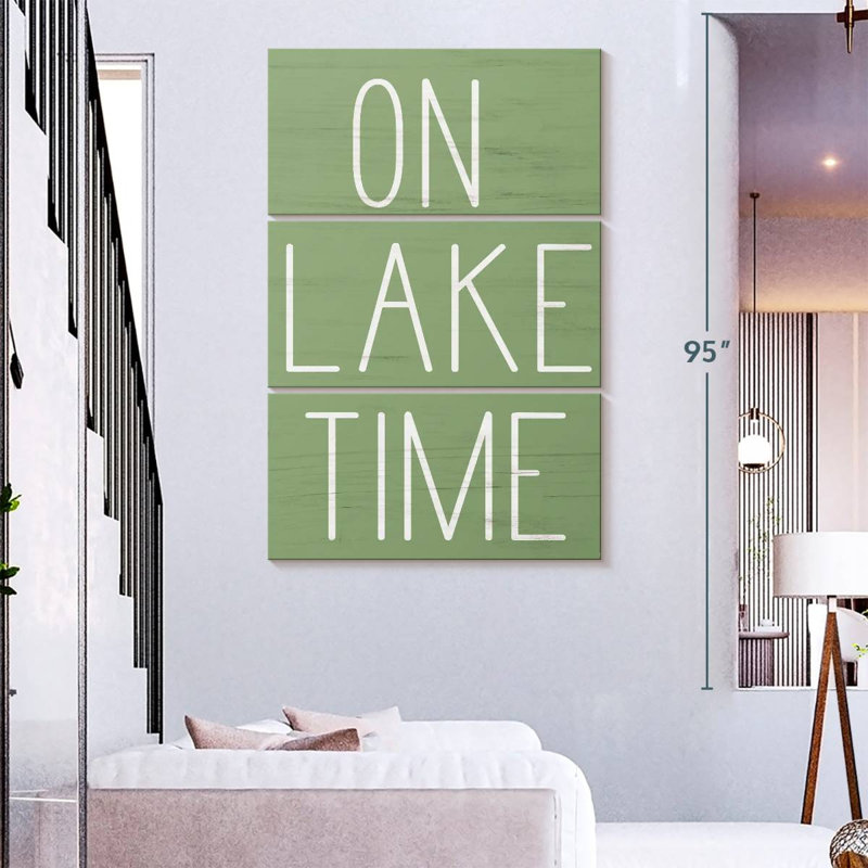 Tergel au bord du lac, H 74 po x l 48 po