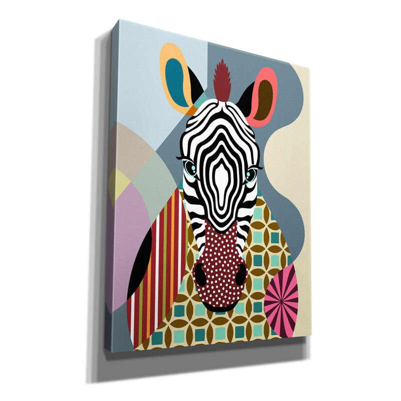" Spectrum Zebra " by Lanre Adefioyue, 16" H x 12" W x 0.75" D
