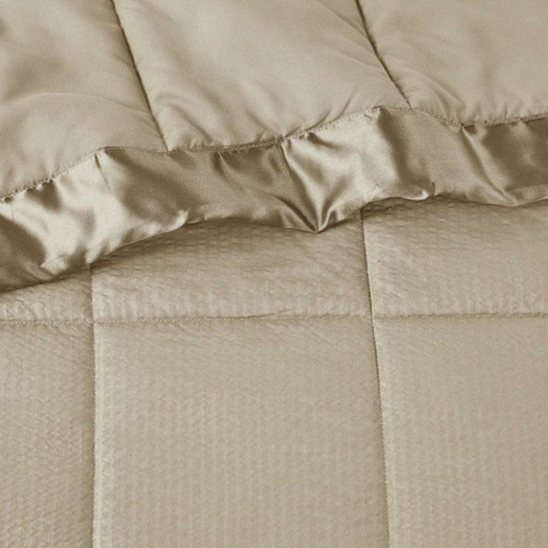 Couverture douce et confortable, Taupe, Très grand lit