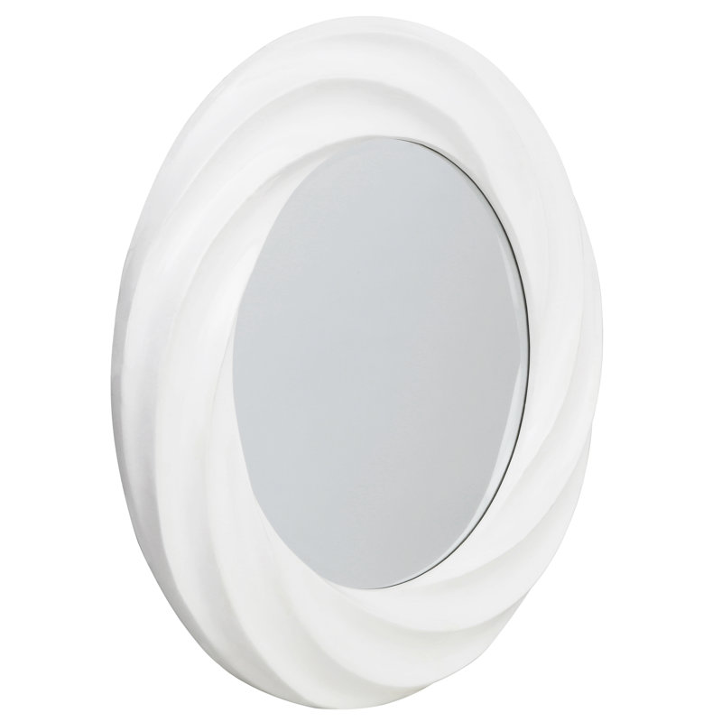 Etta Flat Wall Mirror, White