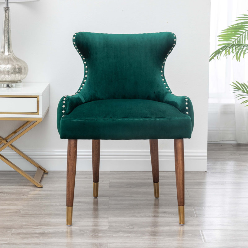 Fauteuil Jaria, Velours vert