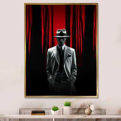 Portrait rétro d'un homme noir et blanc avec un chapeau