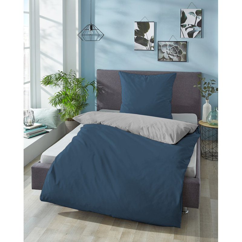 Mikrofaser-Bettwäsche, Single - 1 Pillowcase (80 x 80 cm), Marine