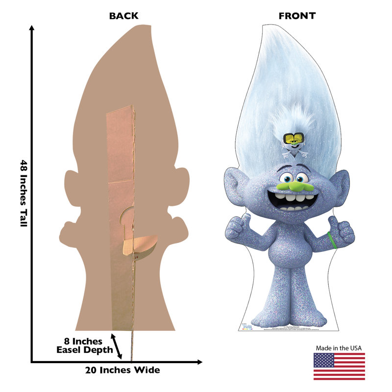 Tiny & Guy Diamond Trolls World Tour Lifesize Cardboard Cutout