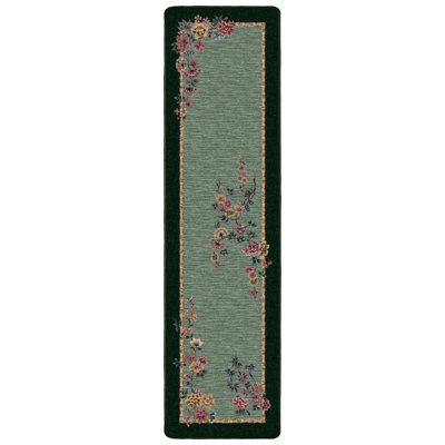 Alminus Signature Mindre Peridot Floral Area Rug