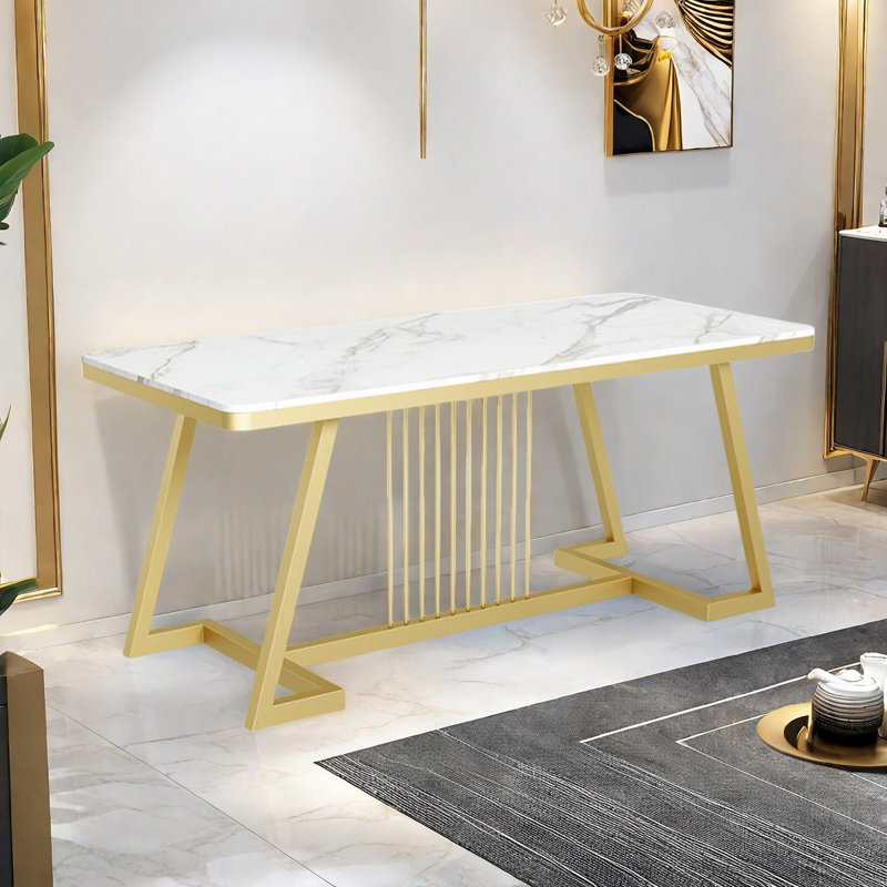 Table de salle à manger Nordic, H 29,53 po x L 31,50 po x l 86,61 po