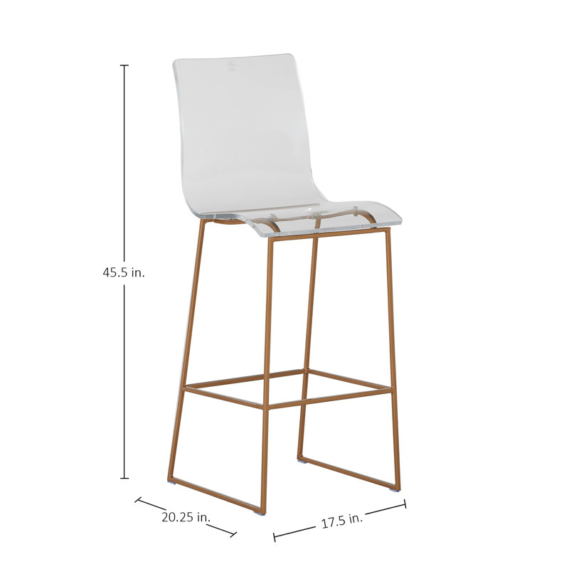 King Stool, Antique Gold, Bar Stool (30.25" Seat Height)